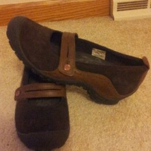 Dark Brown Suede Merrell Wedges